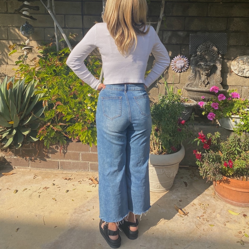 Sky & Sparrow Jeans Wide Leg Cropped